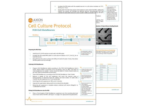 CDI iCell GlutaNeurons Protocol | Axion Biosystems